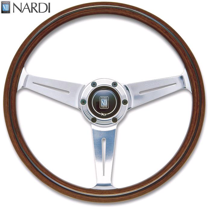 NARDI TOKYOホーンボタン付きウッドステアリング直径36.5cmボス付き
