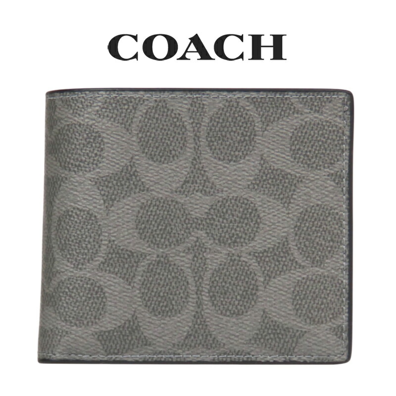 楽天市場】コーチ 財布 二つ折り（カラーグレー）（バッグ・小物
