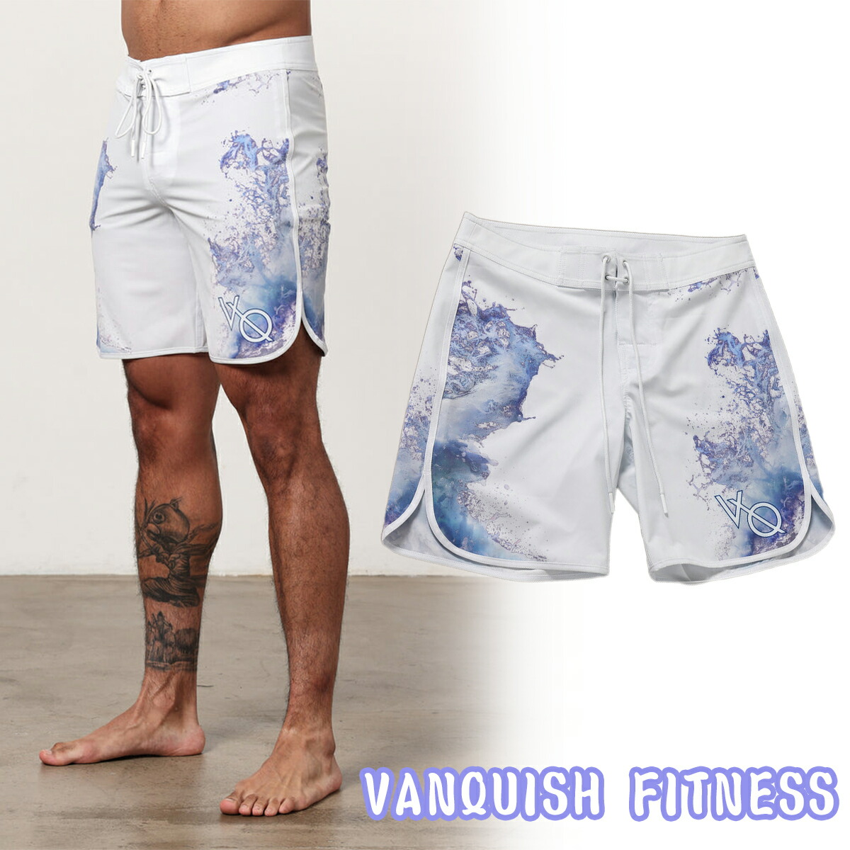 楽天市場】ヴァンキッシュ サーフパンツ VANQUISH FITNES VQ White