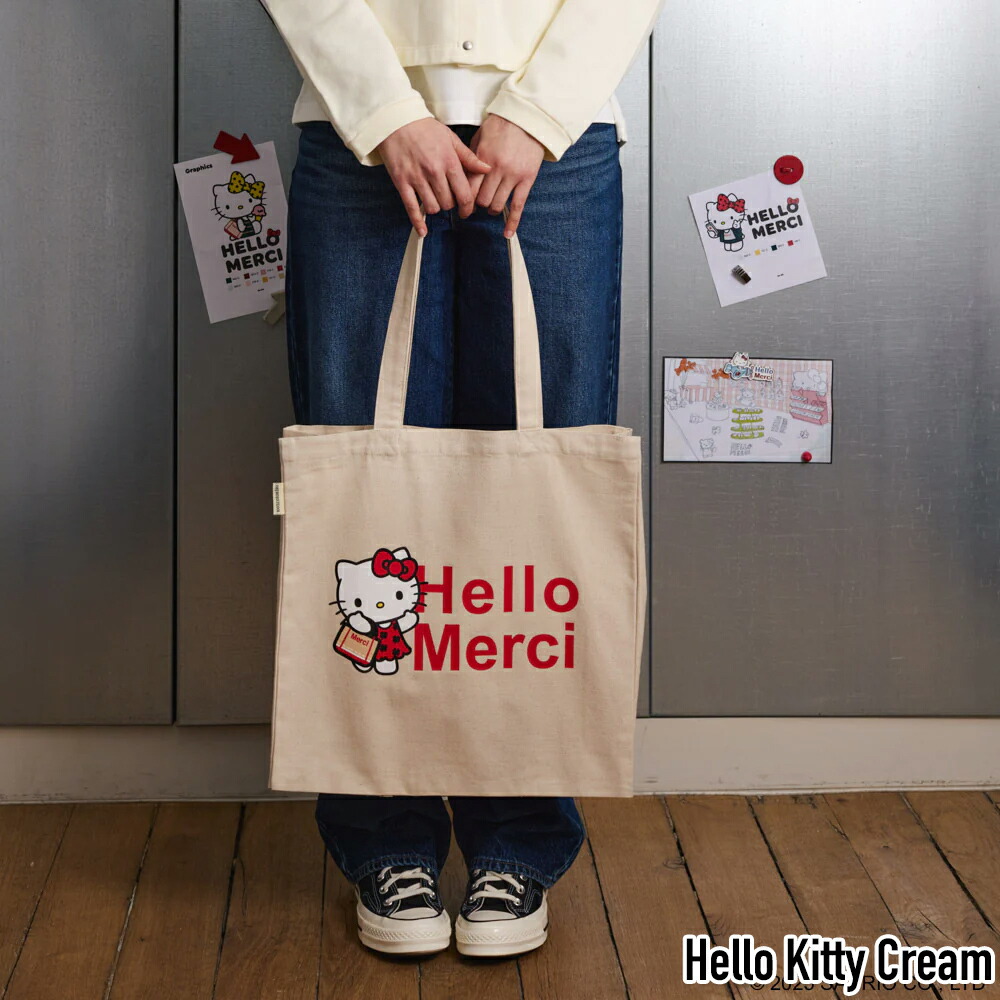 楽天市場】メルシー ハローキティコラボ トートバッグ 大容量 Merci x