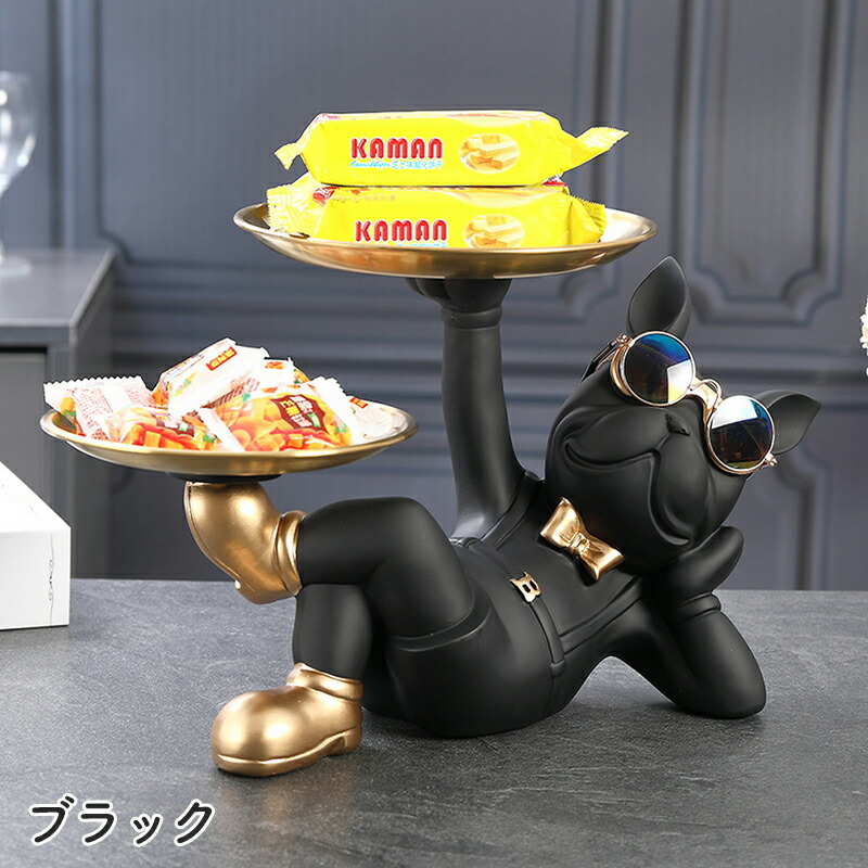 楽天市場】オブジェ ブルドッグ 収納 鍵置き トレイ 玄関 サングラス