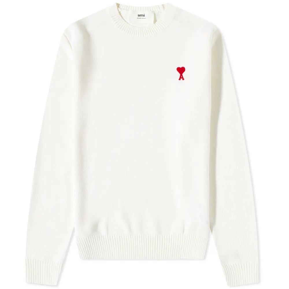 楽天市場】AMI Paris アミ パリス ニット クルーニット ホワイト AMI