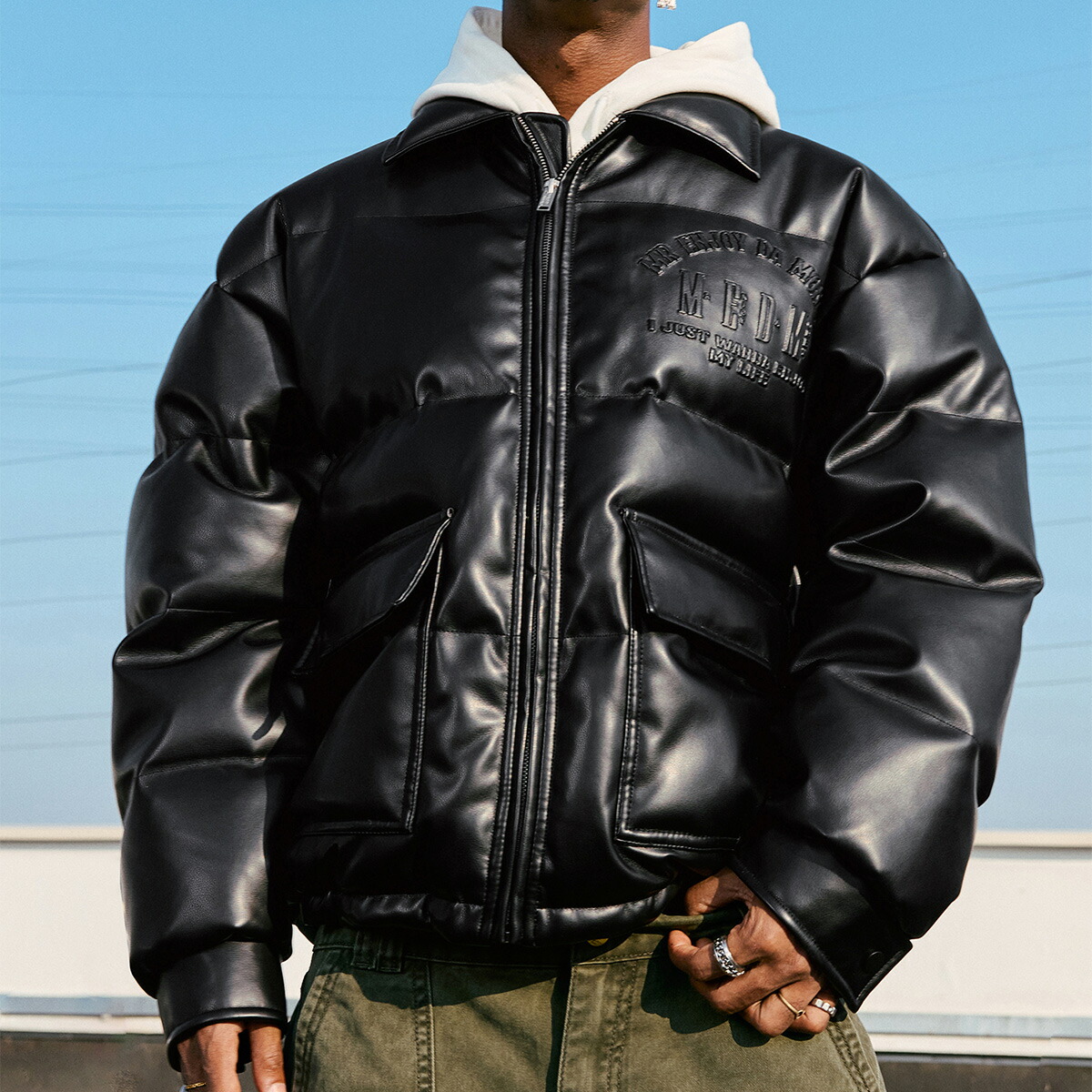 楽天市場】MEDM ミスターエンジョイダマネー エンボスロゴ レザー