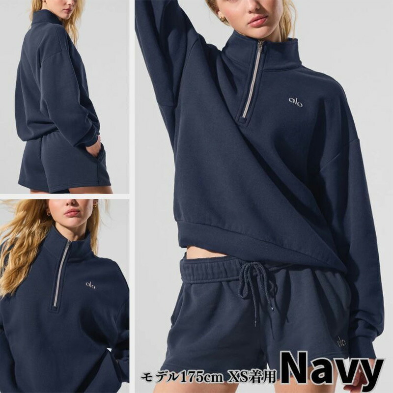 楽天市場】Alo Yoga スウェット ハーフジップ アローヨガ Accolade 1/4