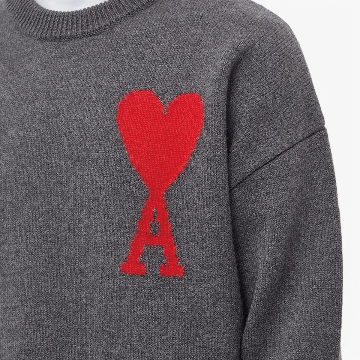 楽天市場】AMI Paris アミ パリス ニット クルーニット グレー AMI