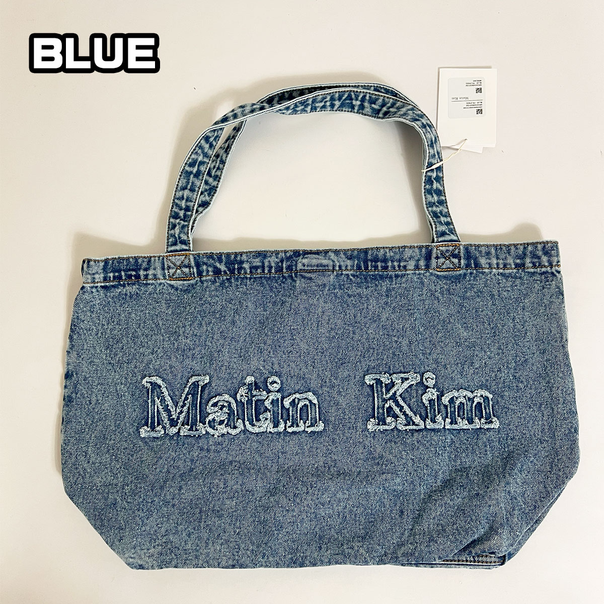 楽天市場】Matin Kim トートバッグ マーティンキム LOGO WASHED DENIM