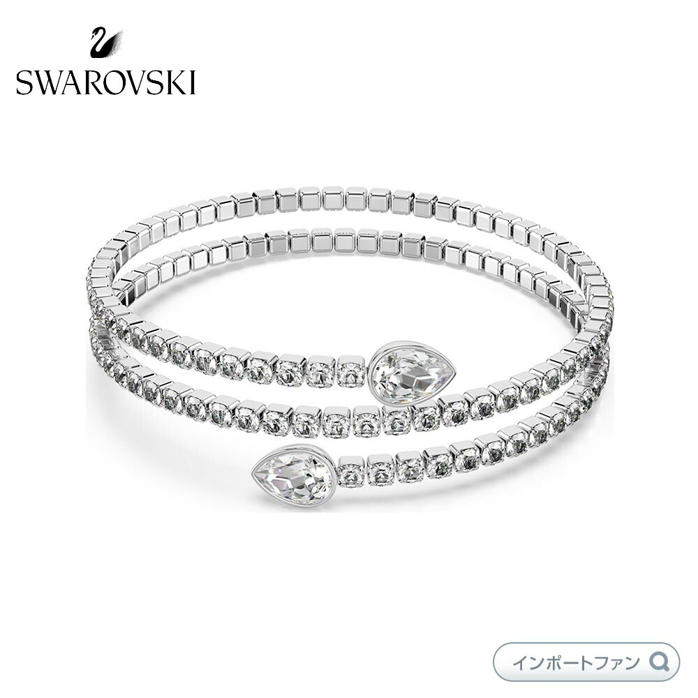 楽天市場】スワロフスキー ツイスティ バングル ペアカット ホワイト