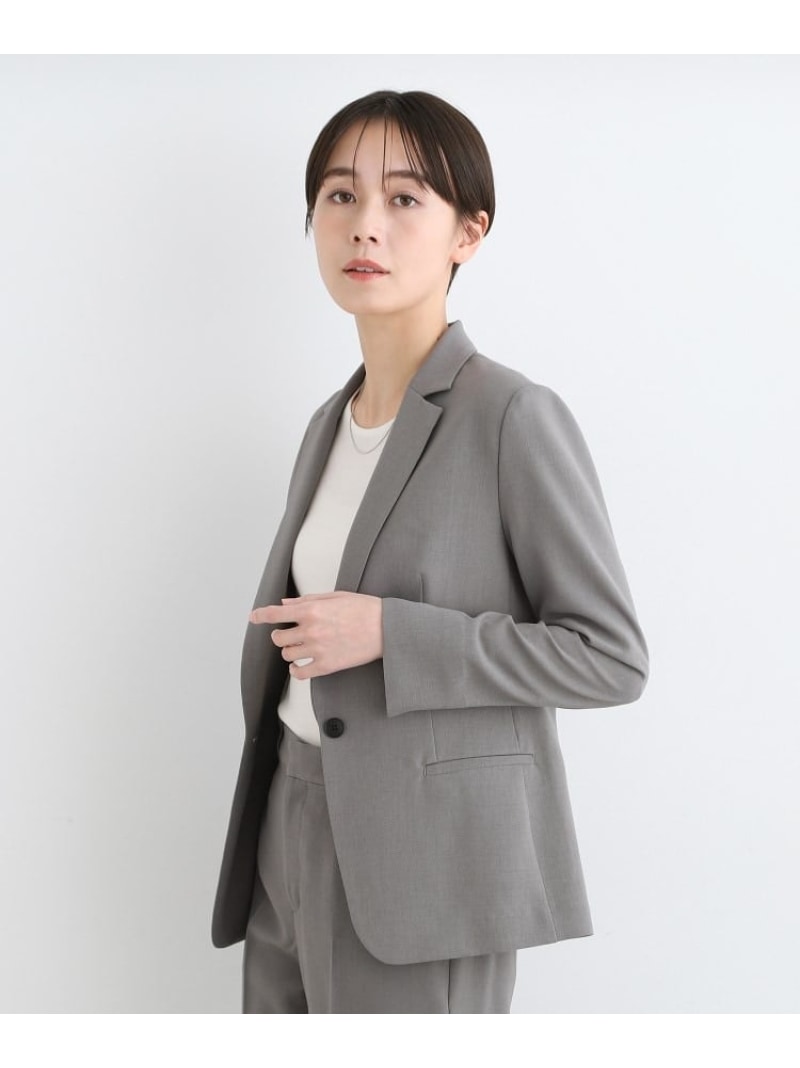 楽天市場】【定番スーツ/UVケア/洗える】ウール調テーラードジャケット