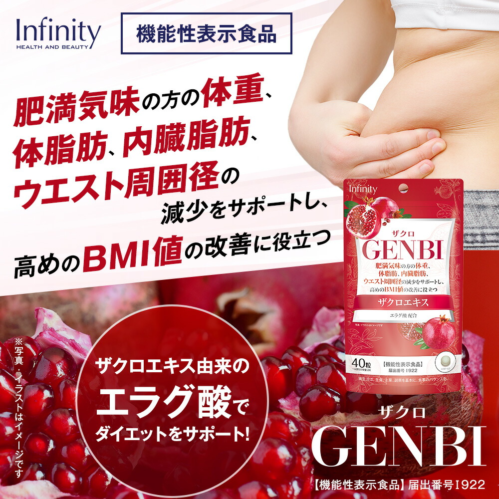 楽天市場】【訳あり64%OFF】10袋セット GENBI ザクロ サプリメント 40