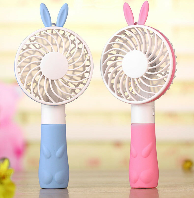 楽天市場】【処分特価】 [うさぎ] USBミニ扇風機 B 全3色 USB充電式
