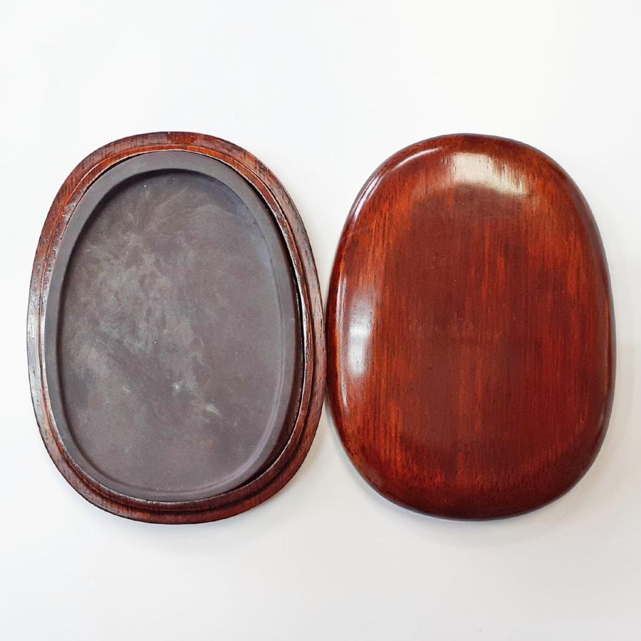 楽天市場】麻子坑 端渓硯 薄楕円型 4吋 硯 書道硯 ましこう たん