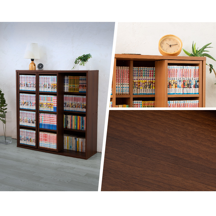 楽天市場】【最大400円OFFクーポン】本棚 スライド ダブル 大容量