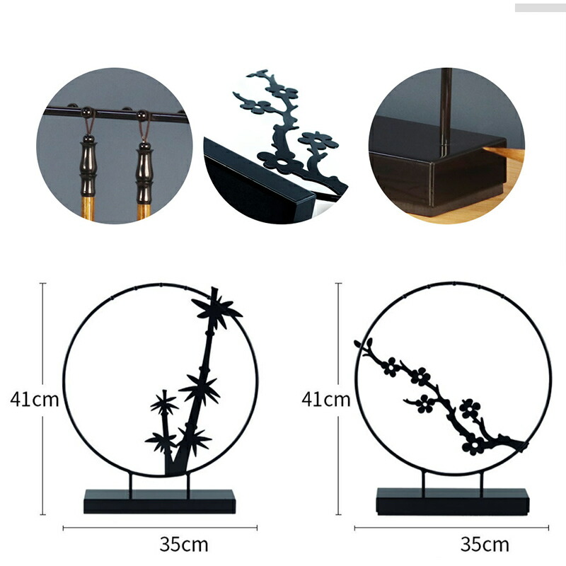 楽天市場】筆架 筆吊り 書道用品 アクサリー 収納 インテリア 梅 竹