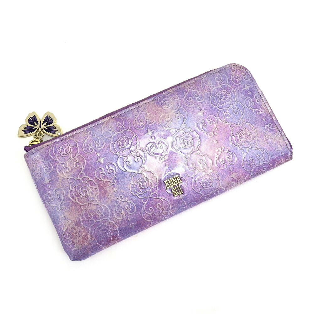 楽天市場】アナスイ 財布 長財布 L字ファスナー ラベンダー ANNA SUI