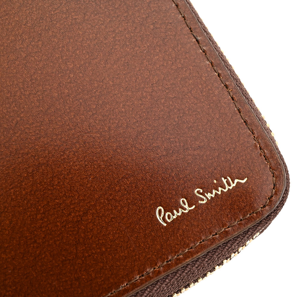 楽天市場】ポールスミス 財布 二つ折り財布 ラウンドファスナー チョコ