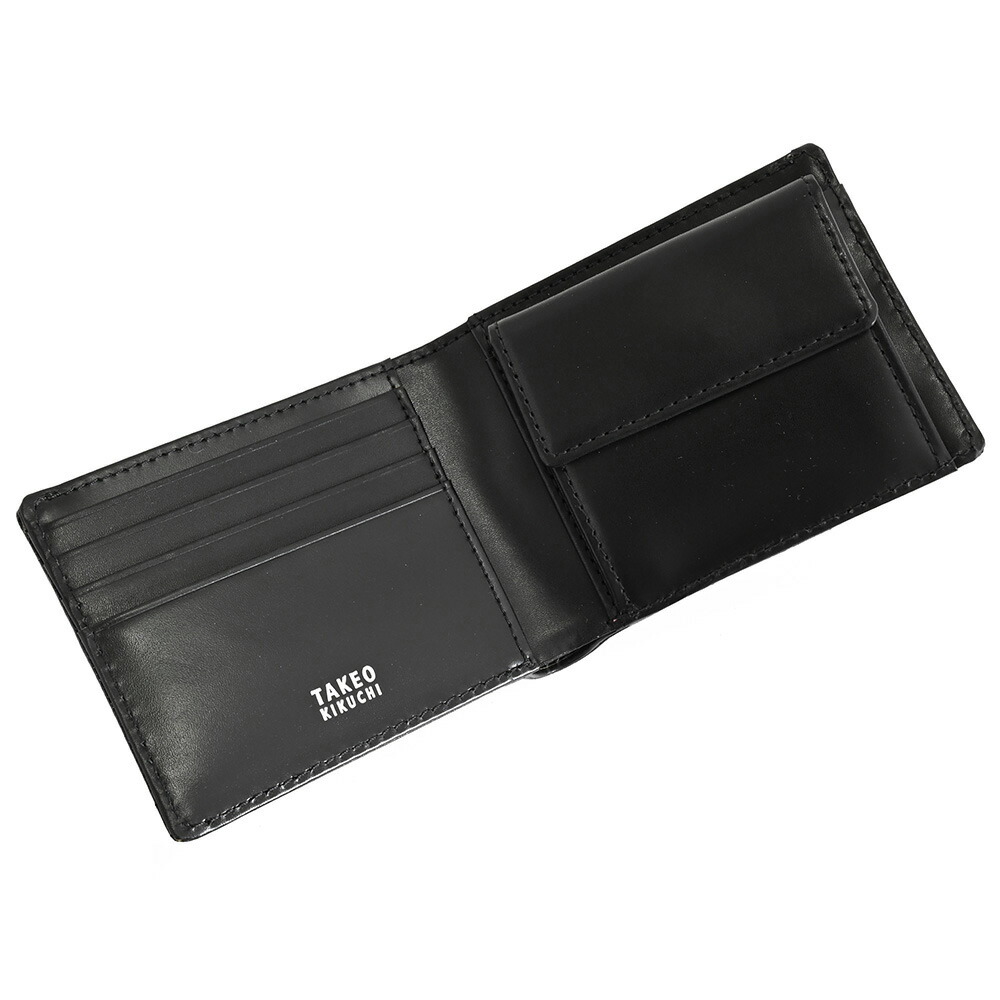 楽天市場】タケオキクチ 財布 二つ折り財布 黒(ブラック) TAKEO