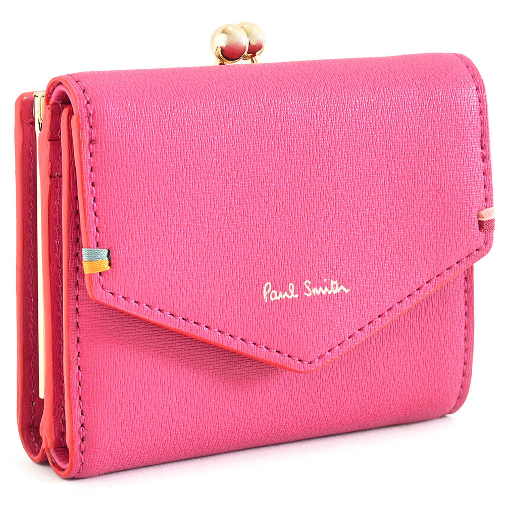 楽天市場】ポールスミス 財布 三つ折り財布 がま口財布 ピンク Paul