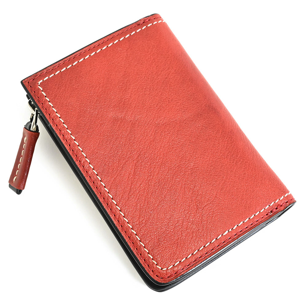 楽天市場】タケオキクチ 財布 二つ折り財布 L字ファスナー 縦型 赤