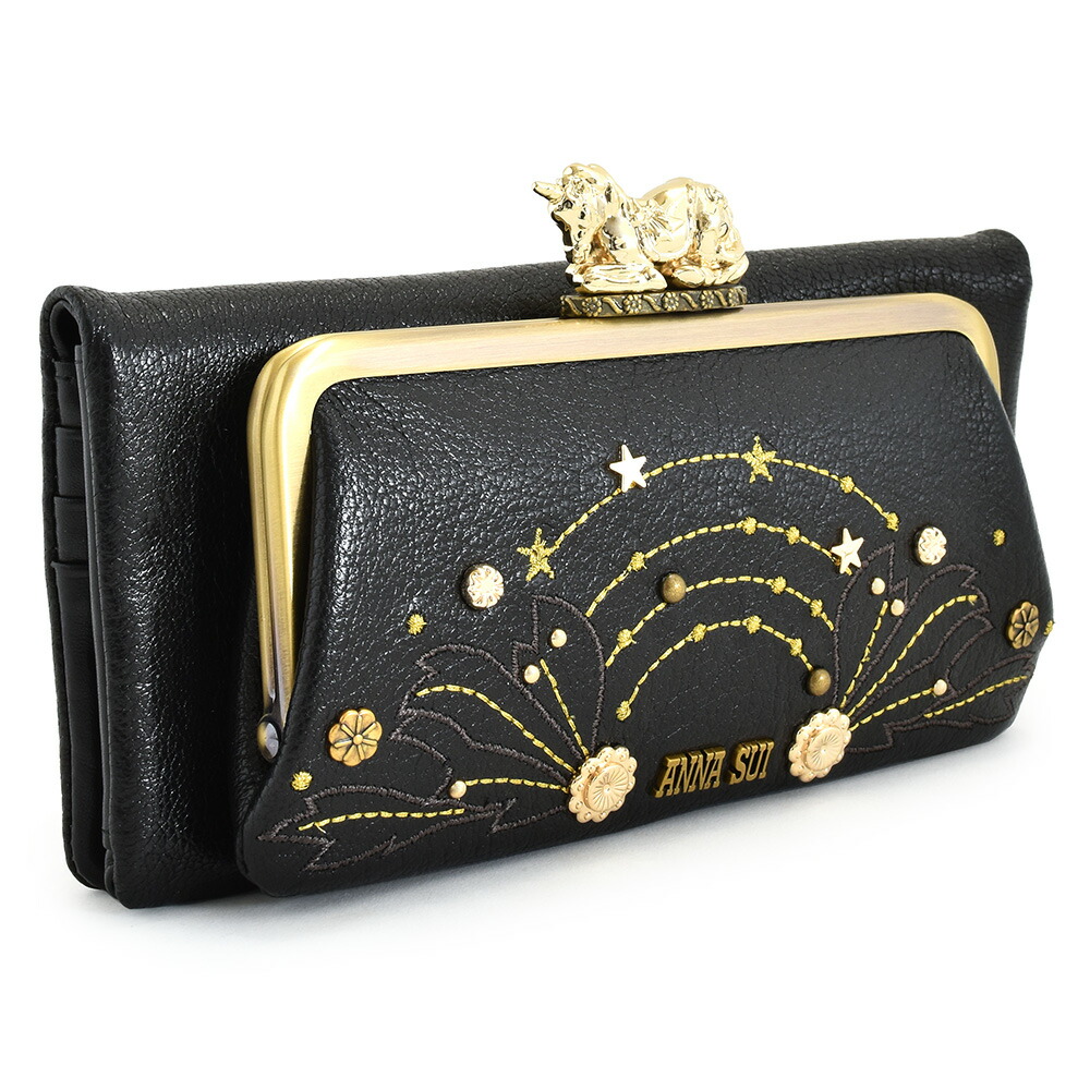 楽天市場】展示品箱なし アナスイ 財布 長財布 がま口財布 黒(ブラック