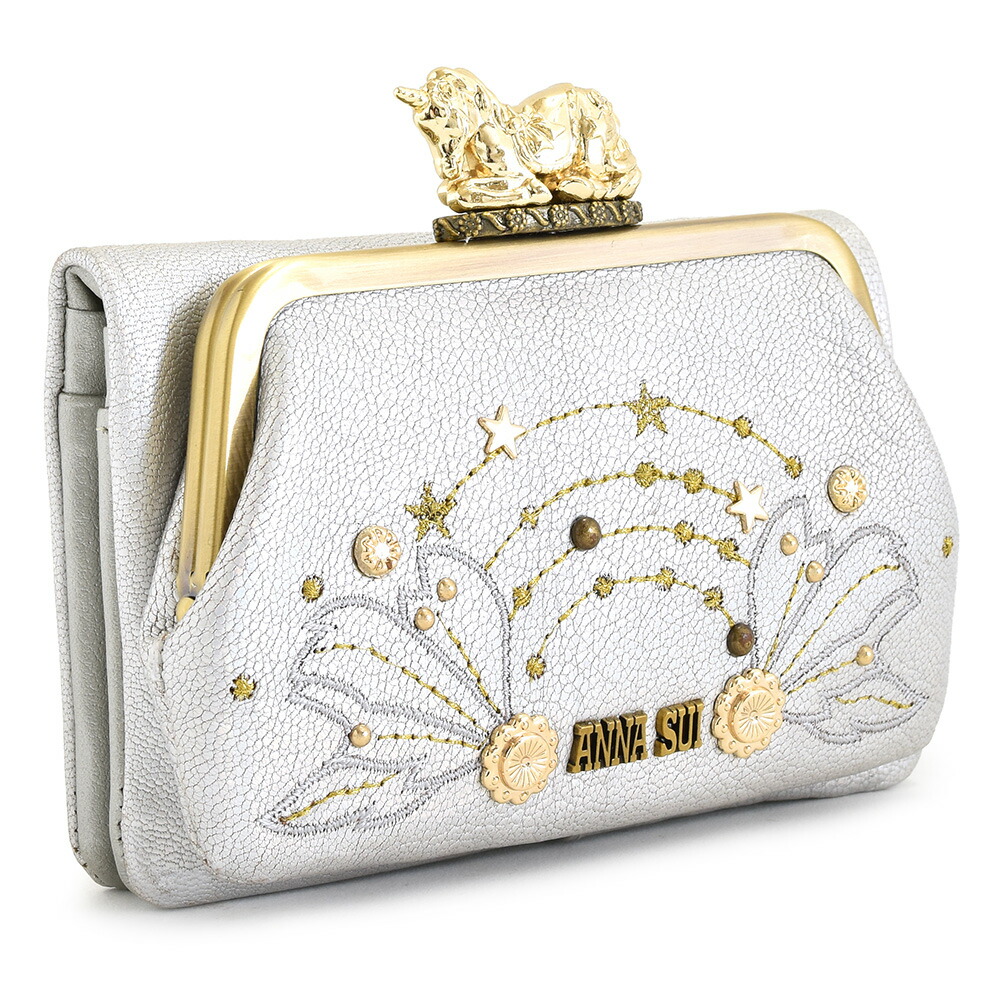 楽天市場】訳あり展示品箱なし アナスイ 財布 二つ折り財布 がま口財布