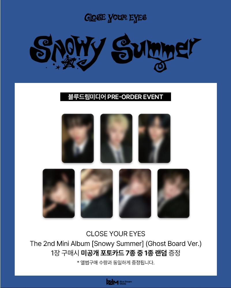 楽天市場】☆BDM特典☆ CLOSE YOUR EYES - The 2nd Mini Album 「Snowy