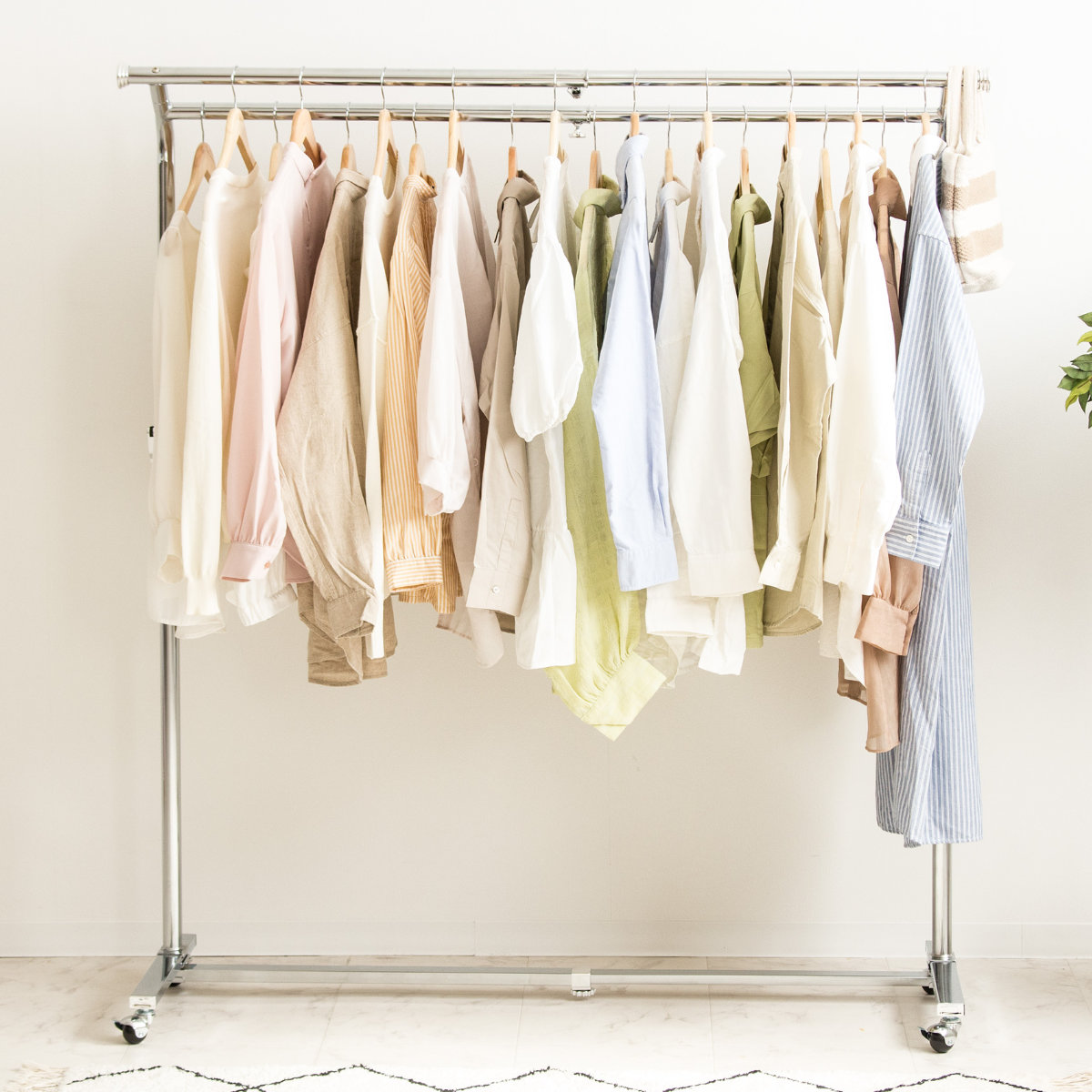 楽天市場】ハンガーラック 前後2段 セミダブルハンガー仕様 高耐荷重