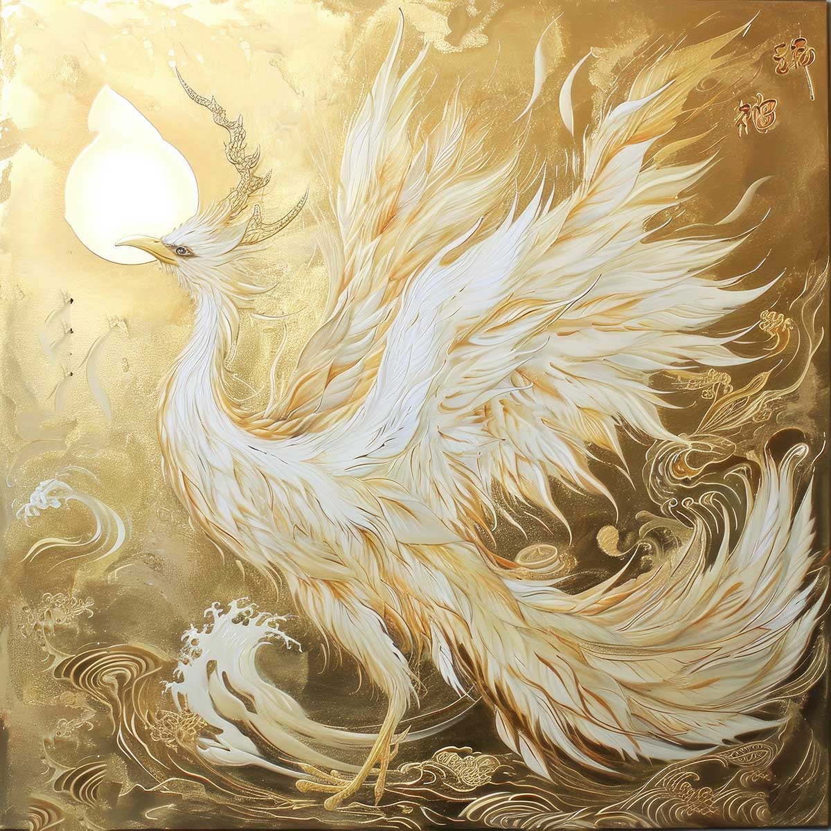 楽天市場】鳳凰 ほうおう フェニックス 開運 正方形ポスター 豪華 絵画