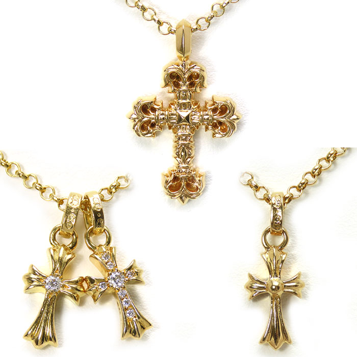 楽天市場】クロムハーツ 22K クロス チャーム ネックロールチェーン 5