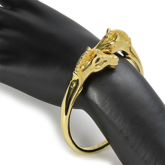 楽天市場】エルメス シュバルホース バングル GP ゴールドカラー