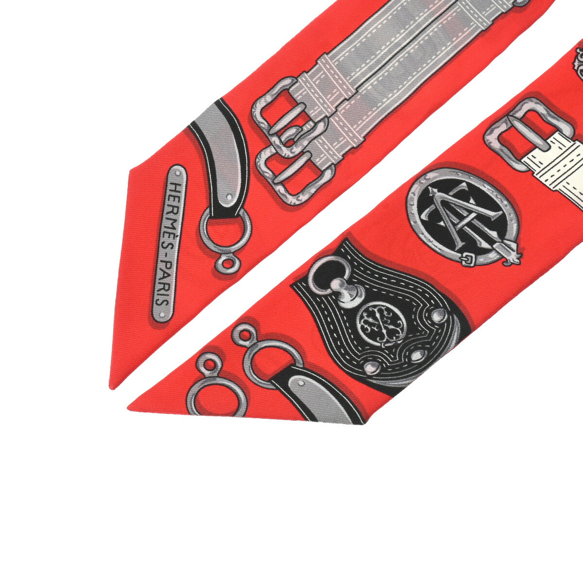 楽天市場】エルメス HERMES ツイリー HERMES STORY レッド 063875S