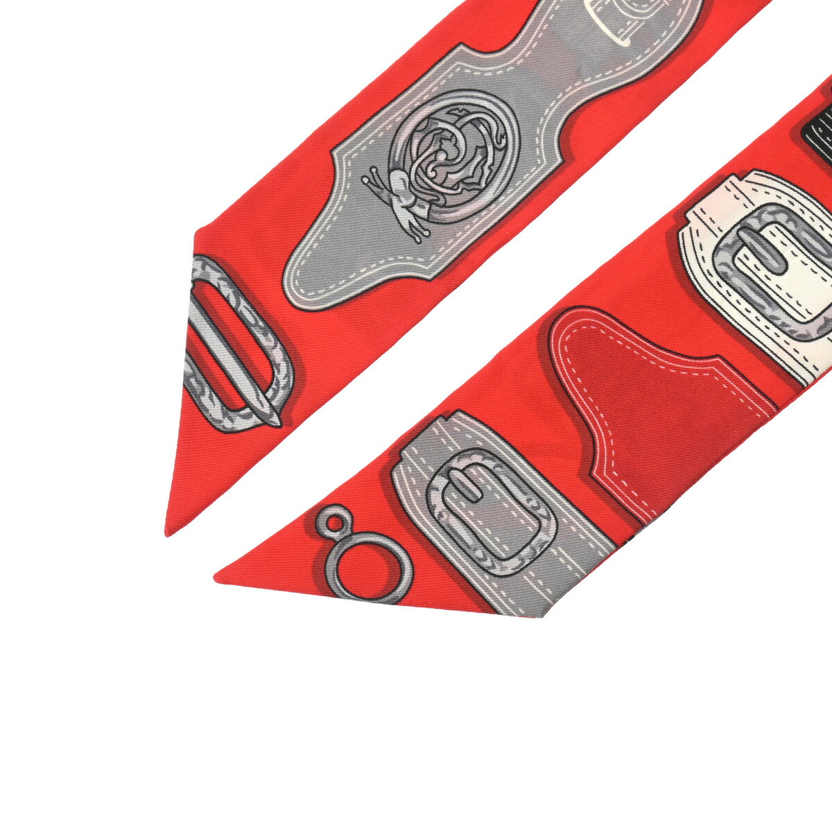 楽天市場】エルメス HERMES ツイリー HERMES STORY レッド 063875S