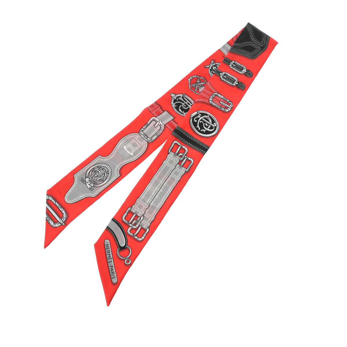 楽天市場】エルメス HERMES ツイリー HERMES STORY レッド 063875S