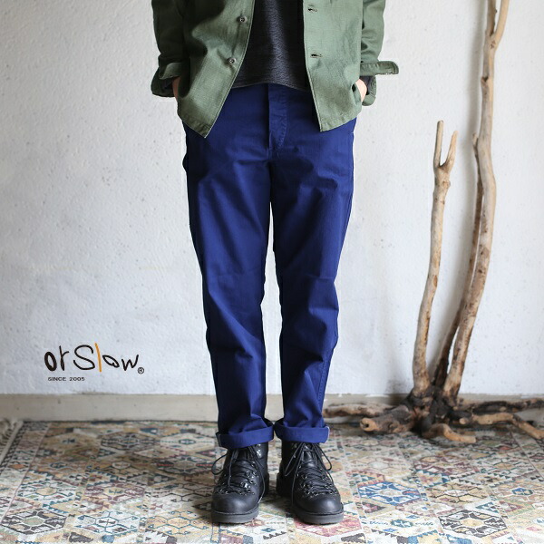 楽天市場】【orslow】 FRENCH WORK PANTS blue オアスロウ フレンチ