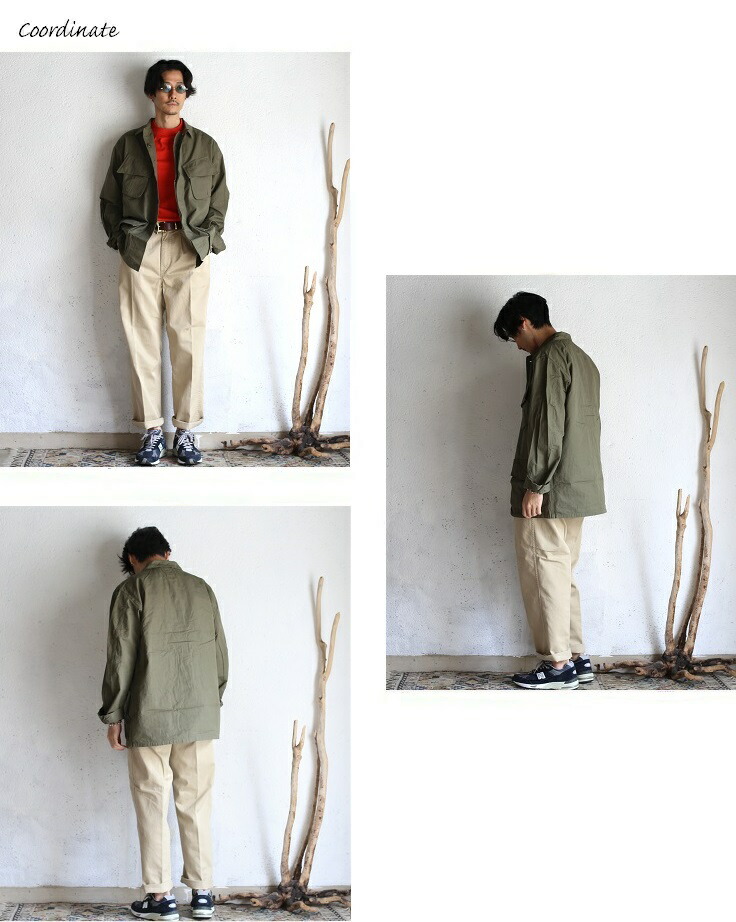 楽天市場】【orslow】 TWO TUCK TROUSERS KHAKIツータックトラウザーズ