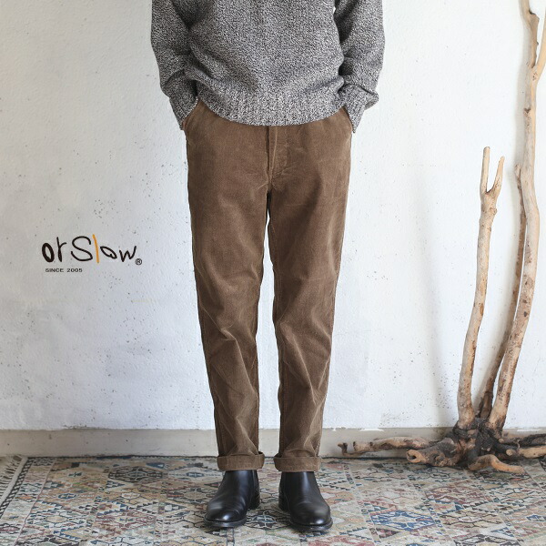 楽天市場】【orslow】 NEW YORKER STRETCH CORDUROY brownオアスロウ