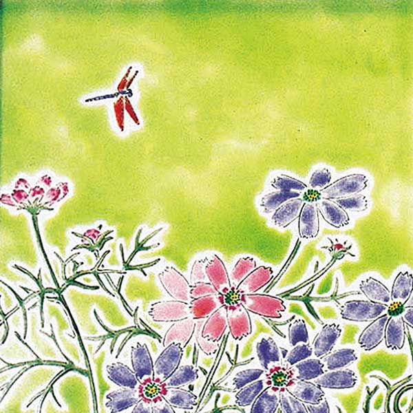 楽天市場】九谷焼 陶額 緑彩春秋 和風 アートパネル 絵画 額入り