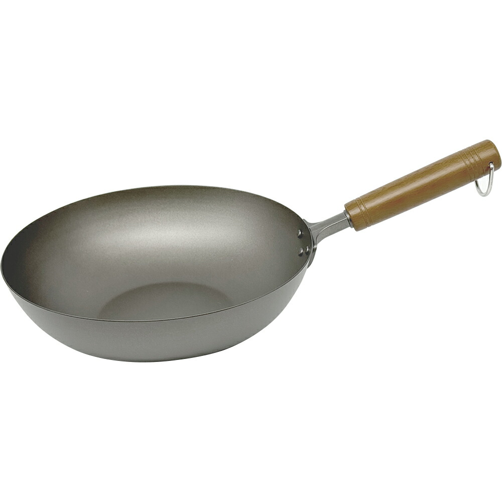 楽天市場】日本製 純チタン 木柄炒め鍋 30cm [いため鍋・中華鍋] : I's
