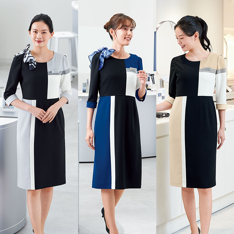 楽天市場】事務服 ワンピース 7746 事務員 受付 接客 おもてなし