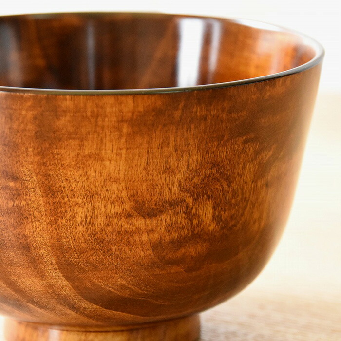 楽天市場】深椀 栃 すり十遍（日本製）木製漆塗りの大きなお椀（木の