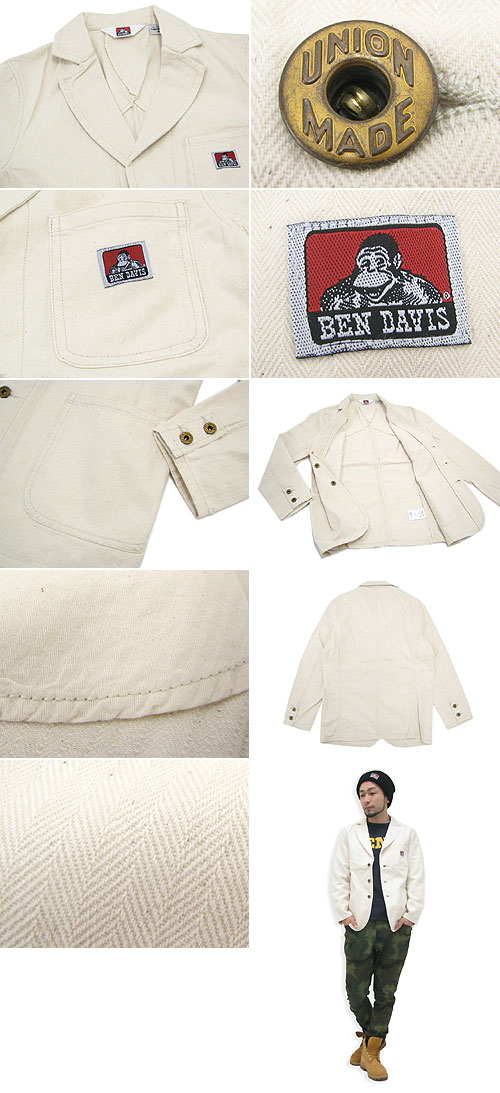 楽天市場】ベンデイビス BEN DAVIS ネップ ヘリンボーン ラペルド