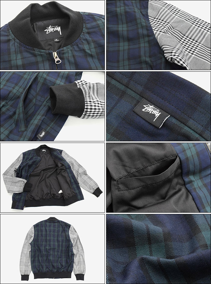 楽天市場】ステューシー STUSSY ジャケット メンズ Mixed Plaid Bomber
