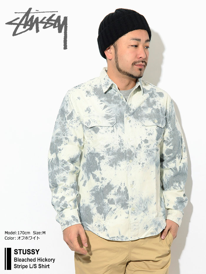 楽天市場】ステューシー STUSSY シャツ 長袖 メンズ Bleached Hickory