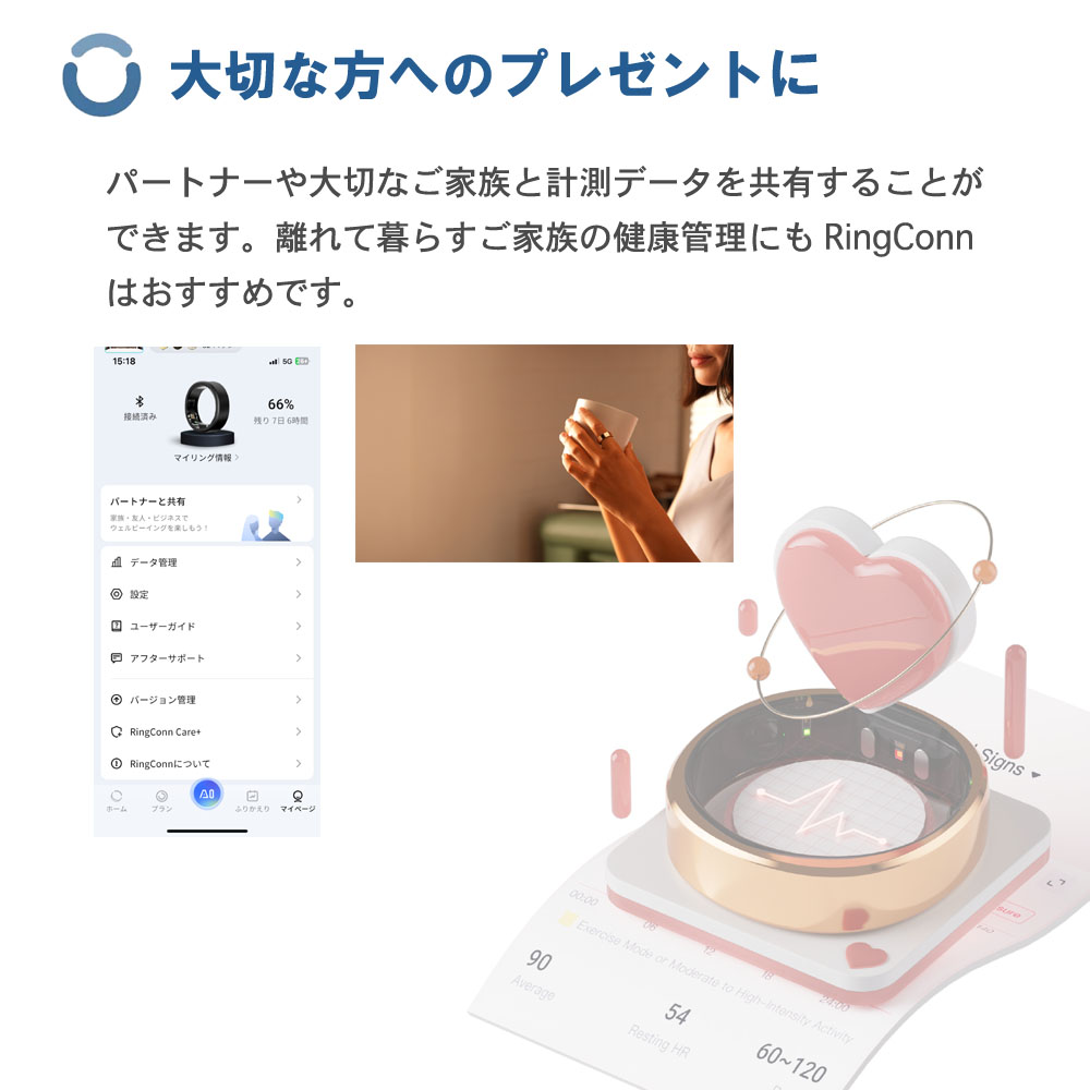 楽天市場】RingConn 第2世代 スマート リング（サイズが分かる方用の