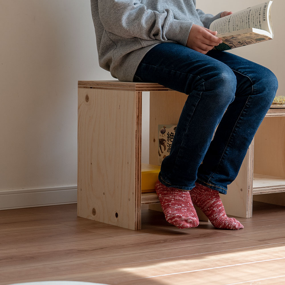 楽天市場】図工室のイス 450 スツール stool ベンチ 木製 収納 椅子