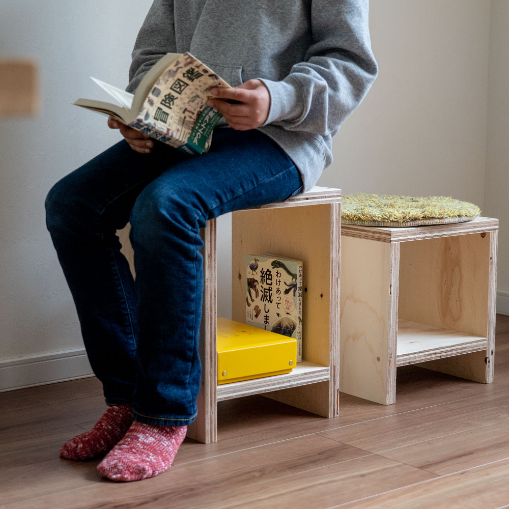 楽天市場】図工室のイス 450 スツール stool ベンチ 木製 収納 椅子