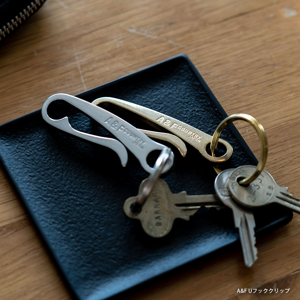 楽天市場】キーリング キーホルダー A&F Uフッククリップ