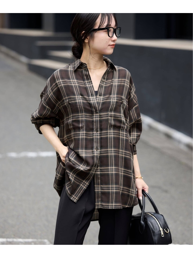 楽天市場】【SALE／30%OFF】ビエラチェックルーズシャツ SLOBE IENA