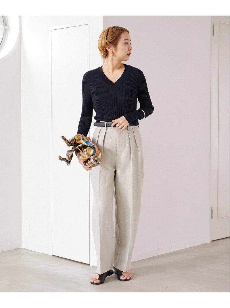 楽天市場】【SALE／30%OFF】イタリアシ RIB Vネックリブニット VERMEIL