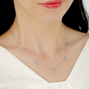 楽天市場】K18WG/YG【1.0ct】フラワー ダイヤモンド ステーション