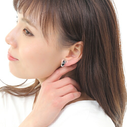 楽天市場】K14WG オニキス 白蝶貝 ピアリング 14金ホワイトゴールド